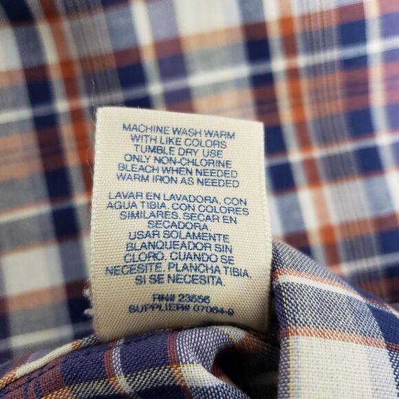 VTG BIG MAC Workwear Mens Shirt Large Reg 16-16.5 Plaid Button Pockets Long Slv - Picture 9 of 9